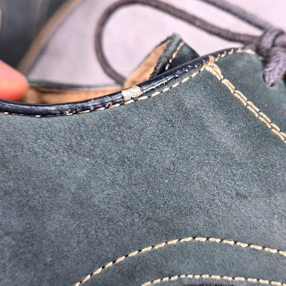 GH‎ Bass Clifton Derby Shoes Mens 10D Dark Teal Good Nubuck Leather Lace Up